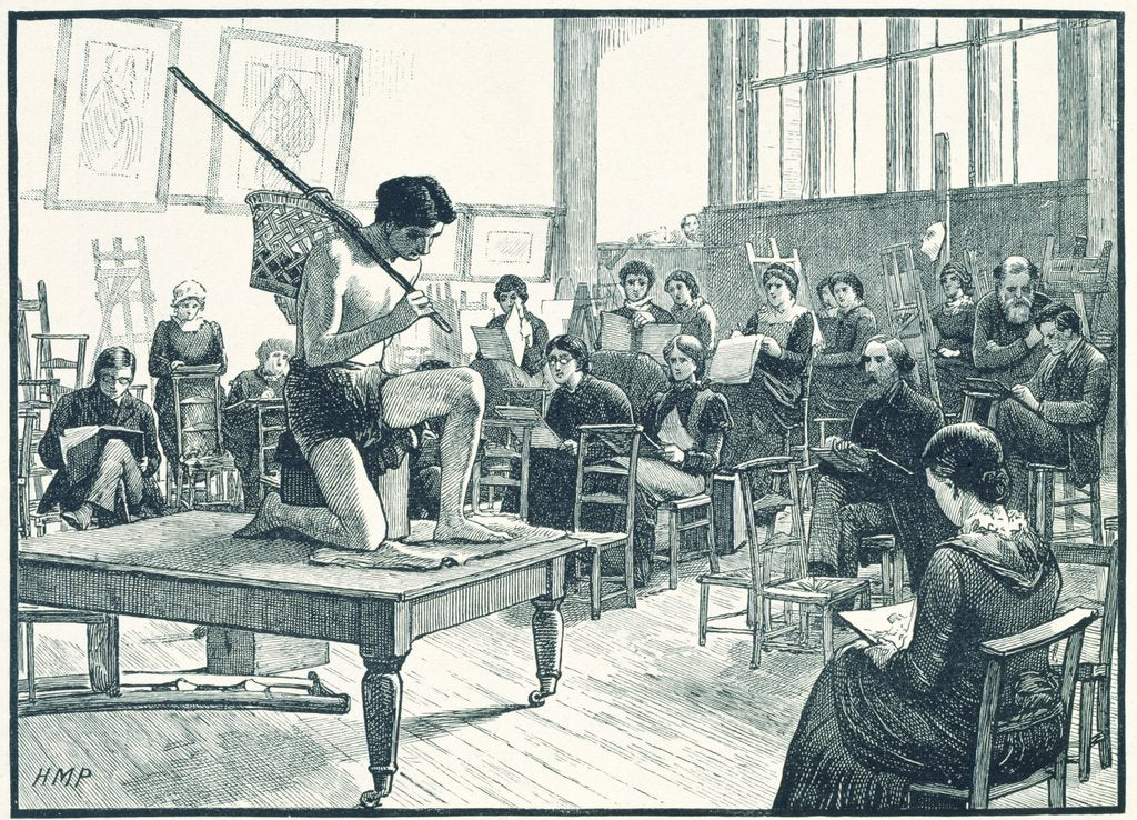 Detail of Slade life class by Anonymous