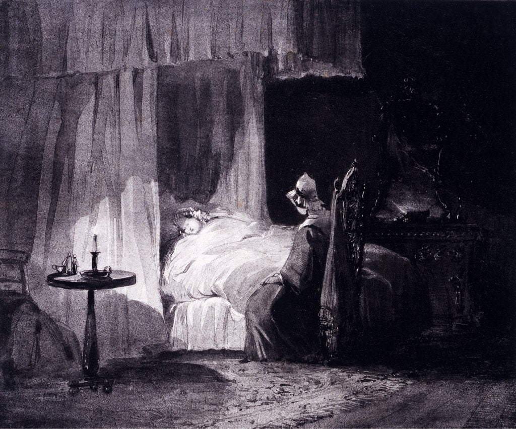 Detail of The Bed of Sickness by William Collingwood-Smith