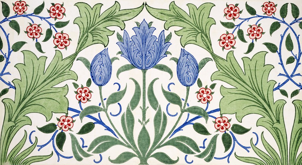 Detail of Tulip Frieze design by William Morris