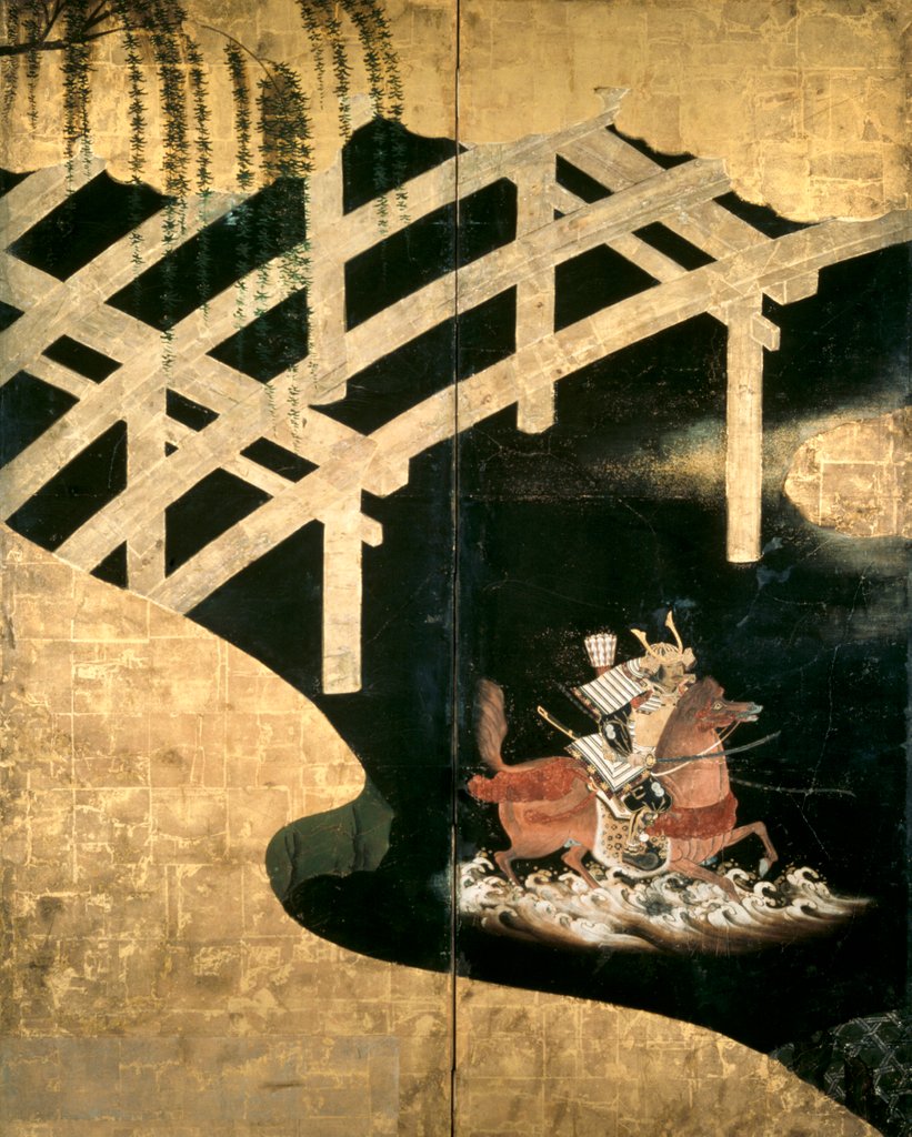 Detail of The Battle of the Uji River by Tosa Mitsuyoshi