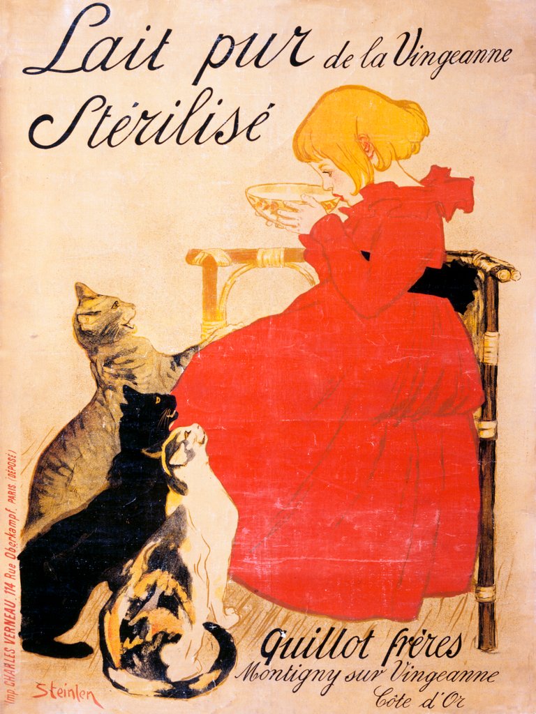 Detail of Lait pur sterilise de la Vingeanne by Théophile-Alexandre Steinlen