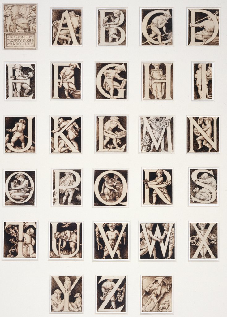 Detail of Design for an Alphabet by Godfrey Sykes