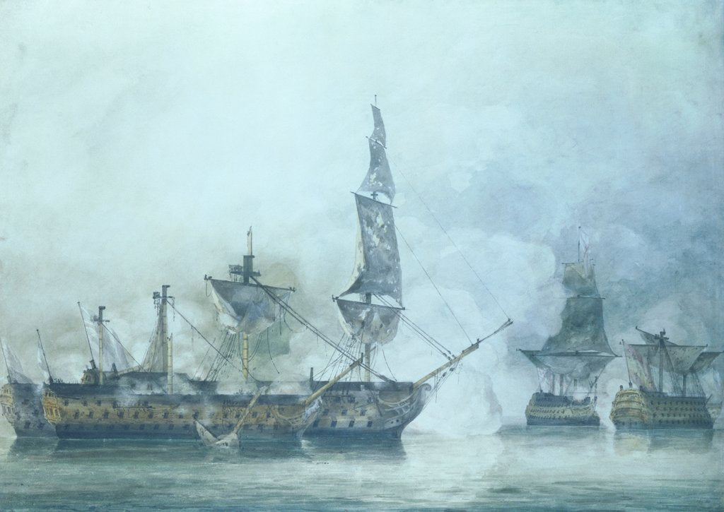 Detail of The Victory at The Battle of Trafalgar by John Constable