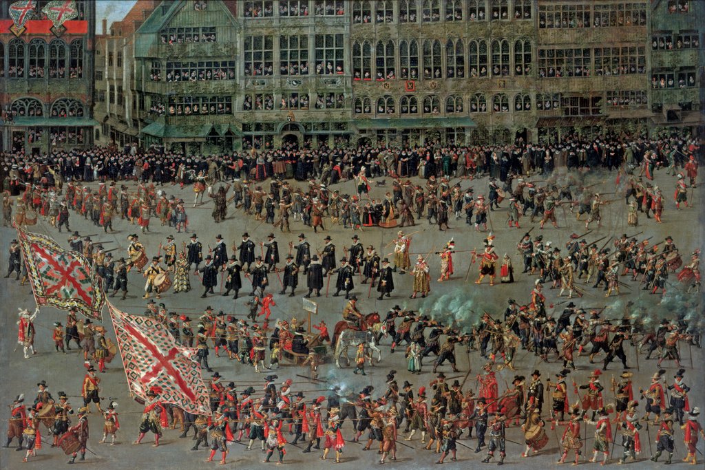 Detail of Procession of the Ommeganck 31st May 1615 by Denys van Alsloot