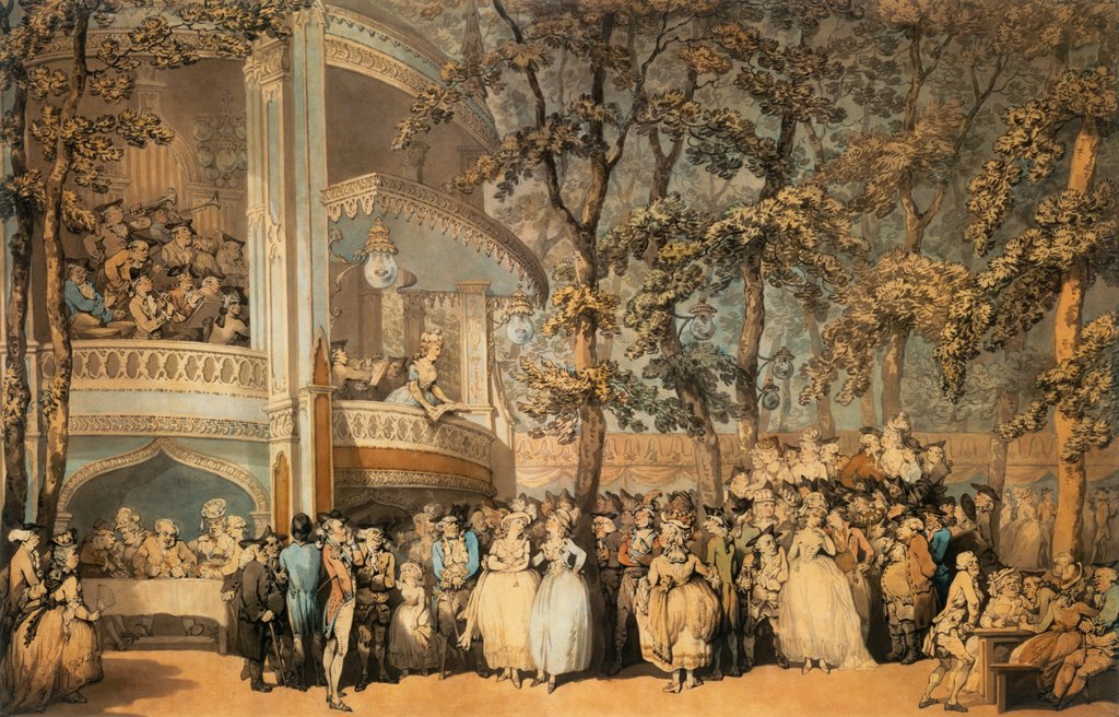 Detail of Vauxhall Gardens by Thomas Rowlandson
