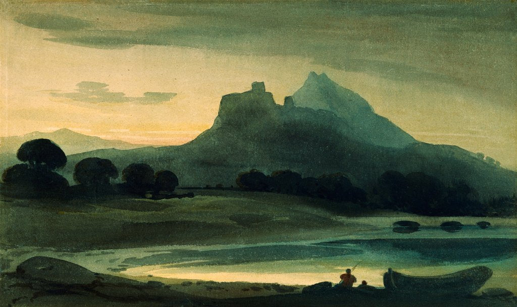 Detail of Mountainous Landscape Afterglow by John Varley