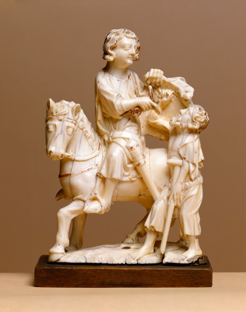 Detail of St Martin and the Beggar. Cologne, Germany, early 14th century by Anonymous