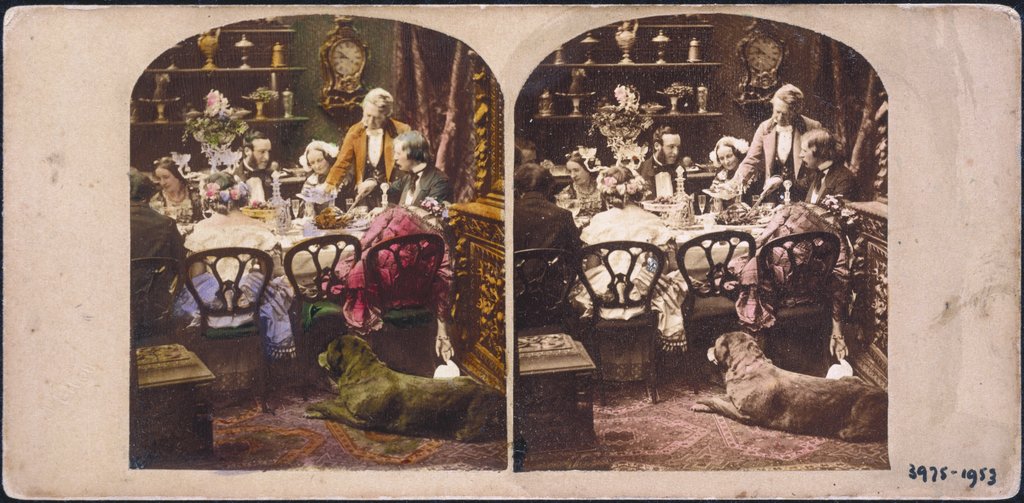 Detail of Group at dining table by James Elliot