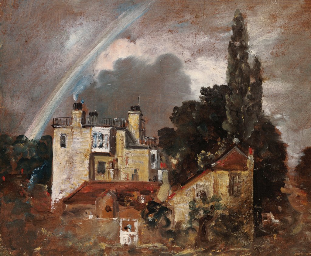 Detail of The Grove or Admiral's House by John Constable
