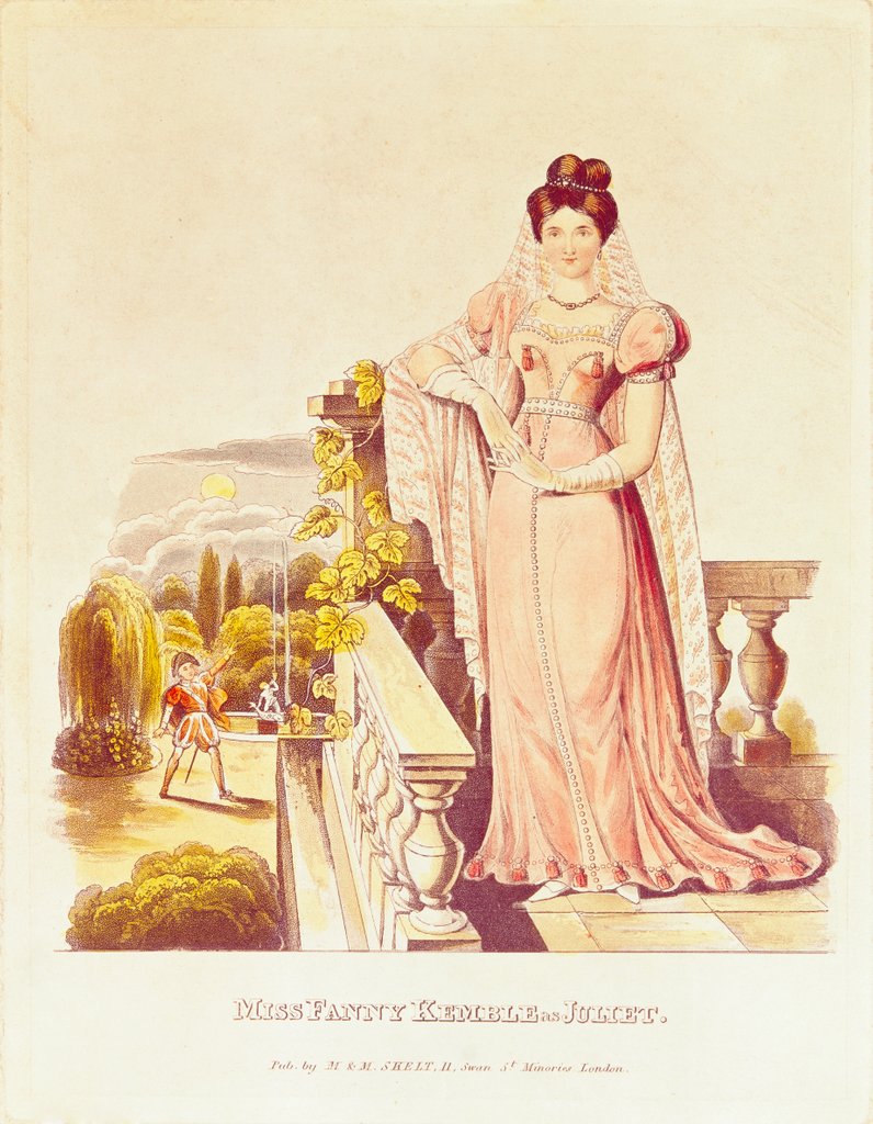 Detail of Miss Fanny Kemble as Juliet from William Shakespeare`s Romeo and Juliet. London, England, mid-19th century by Anonymous