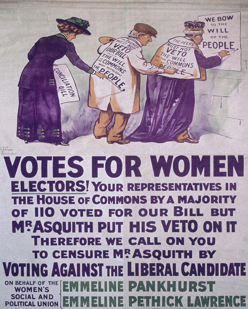Detail of Poster for Votes For Women by Alfred Pearse