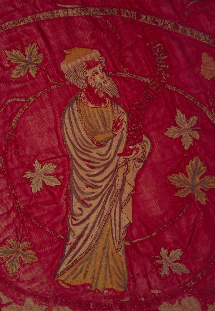 Detail of The Tree of Jesse, embroidered on a cope fragment. England, late 13th century-early 14th century by Unknown
