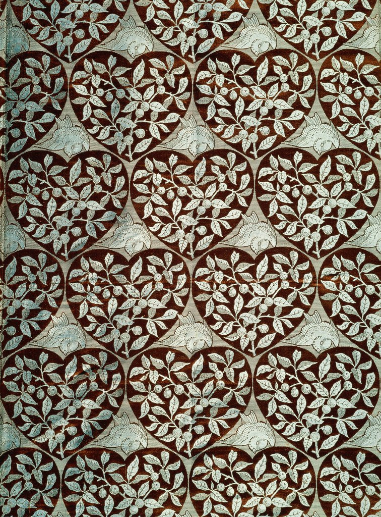 Detail of Bird furnishing fabric by Edward William Godwin