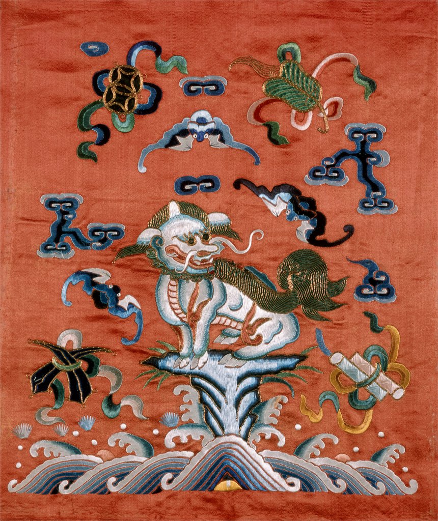 Detail of Lion depicted on a Rank Badge. China, 18th-19th century by Unknown