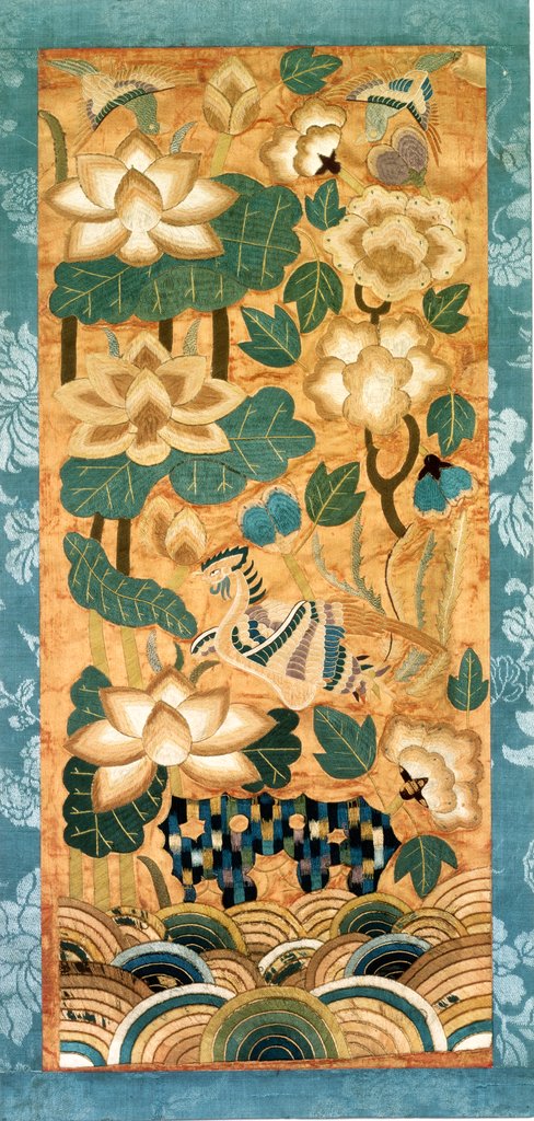 Detail of Silk panel from a wedding garment. Korea, 18th-19th century by Unknown