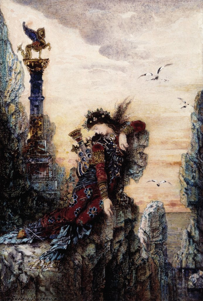 Detail of Sappho by Gustave Moreau