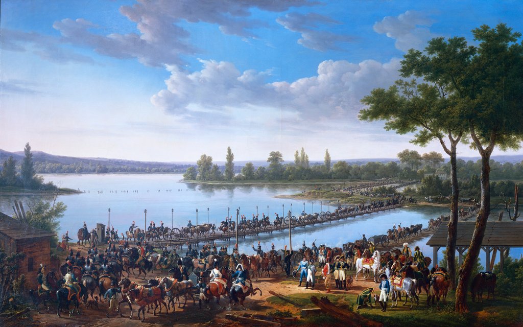 Detail of Passage of the Danube by Napoleon before the Battle Wagram by Jacques Francois Joseph Swebach