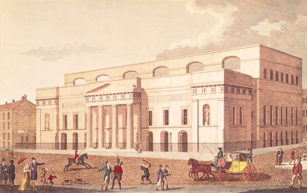 Detail of View of the New Theatre Royal by Robert Smythe