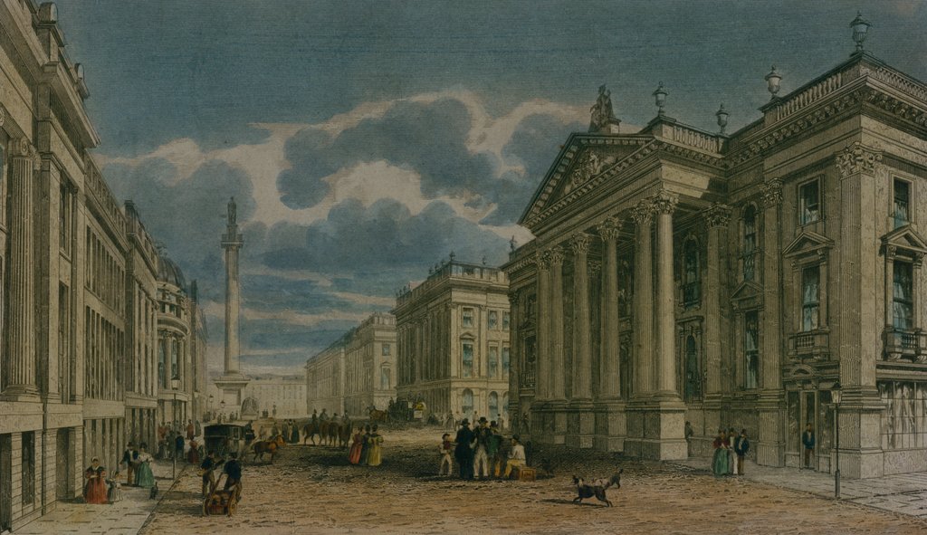 Detail of Theatre Royal in Newcastle by James Wilson Carmichael