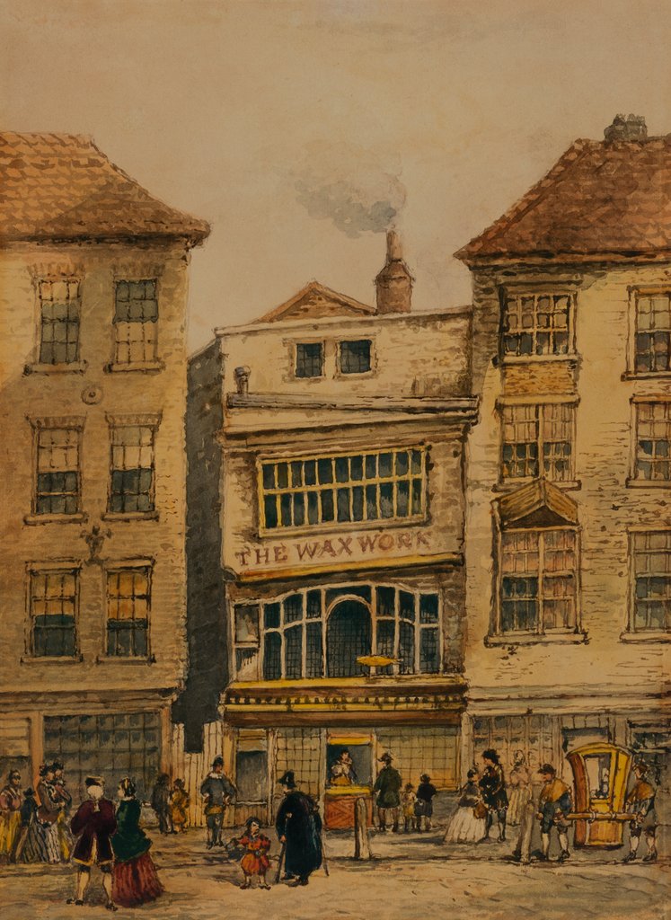 Detail of Mrs Salmon's Waxworks in Fleet St by Morand