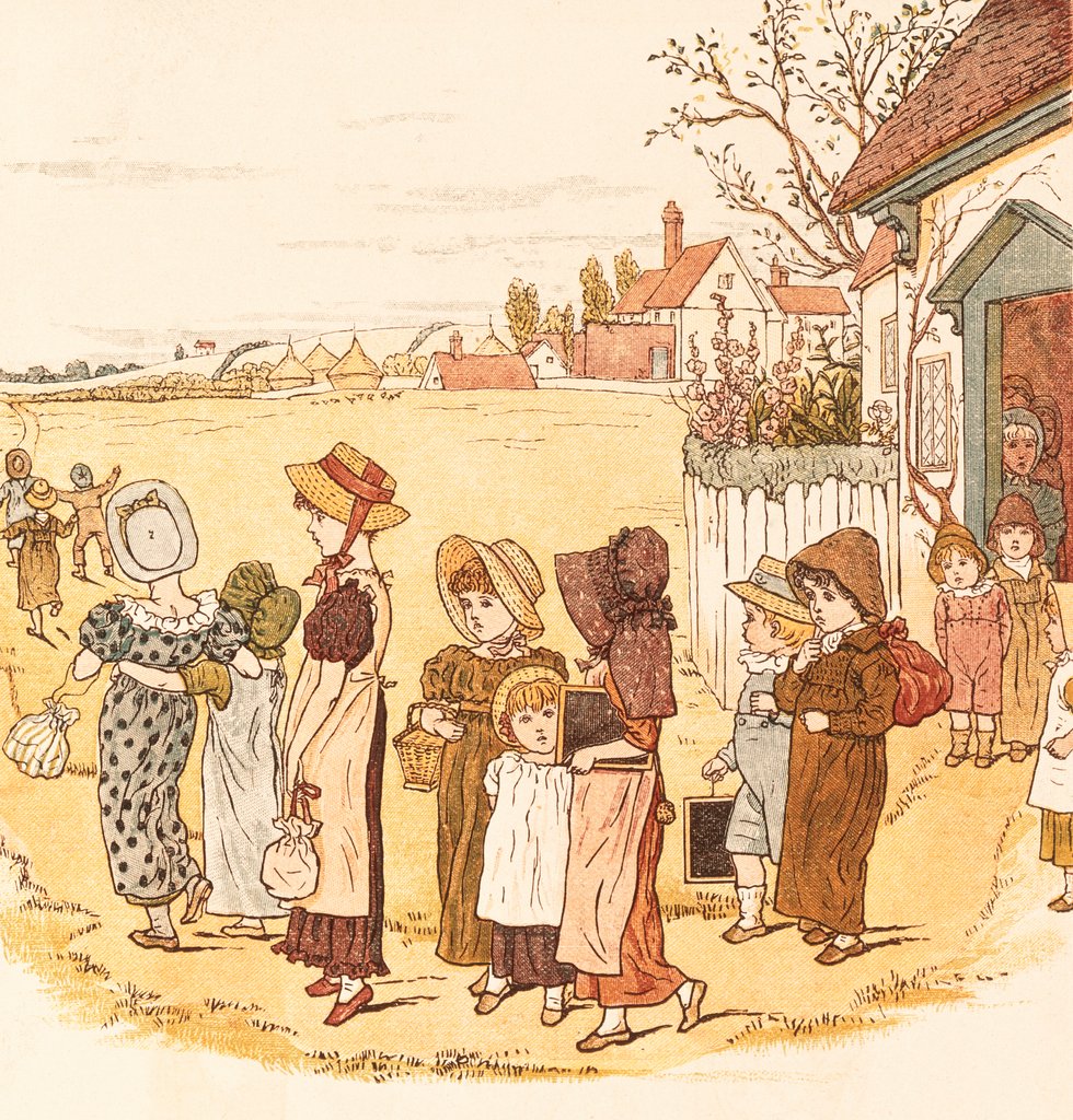 Detail of School is Over by Kate Greenaway