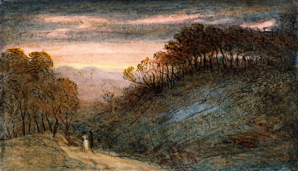 Detail of Landscape by James Smetham