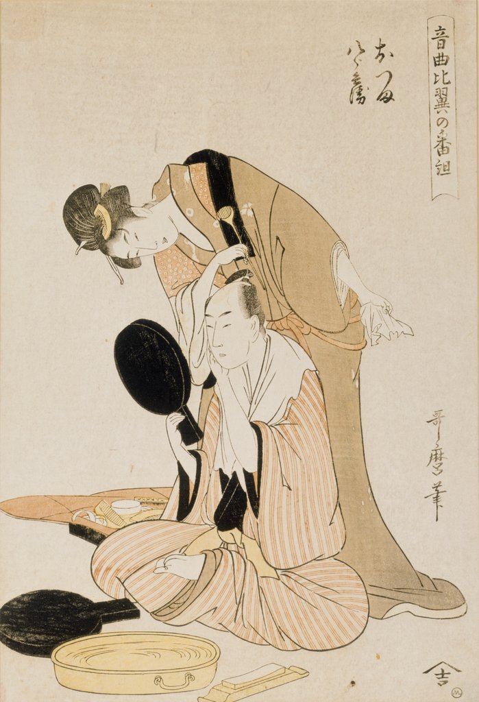 Detail of Otsuma and Hachirobe by Kitagawa Utamaro