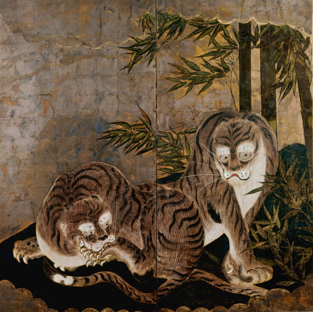 Detail of Two-leafed painted screen. Japan, 17th century by Unknown