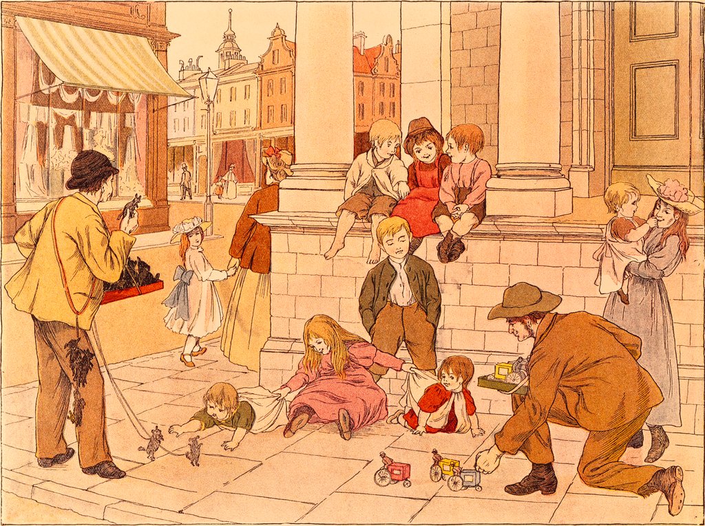 Detail of Kerbstone Merchants by Francis Donkin Bedford