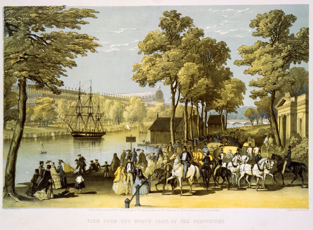 Detail of The Crystal Palace from the grounds by Unknown