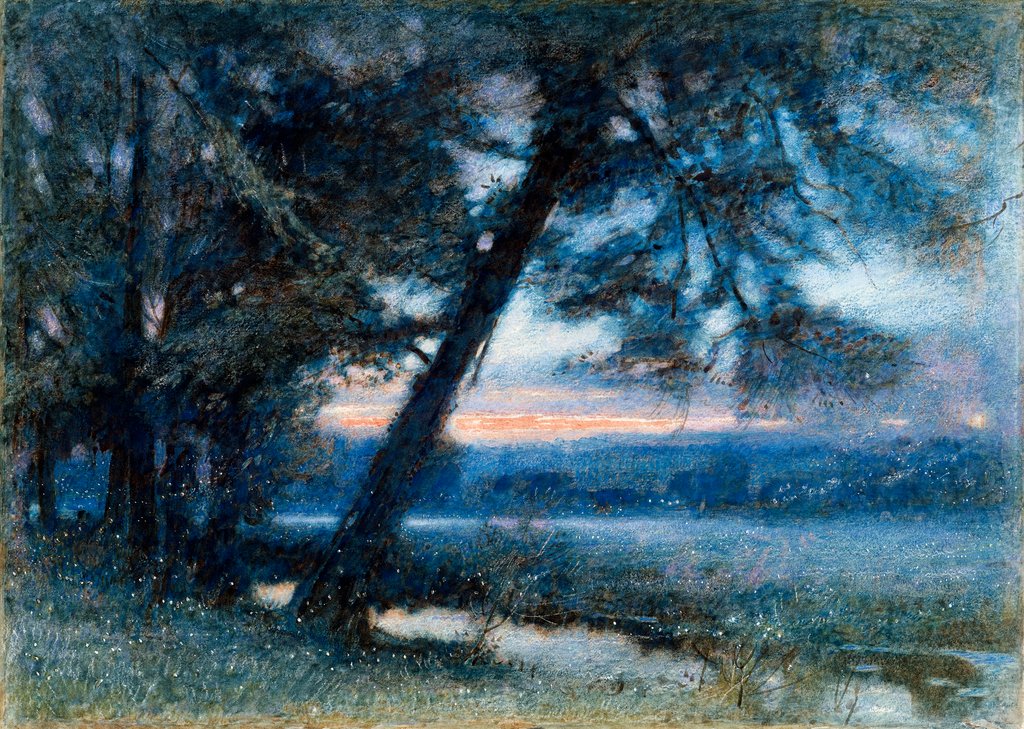 Detail of Fireflies, Trinidad by Albert Goodwin