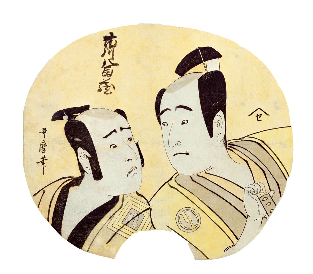 Detail of Two Actors by Kitagawa Utamaro