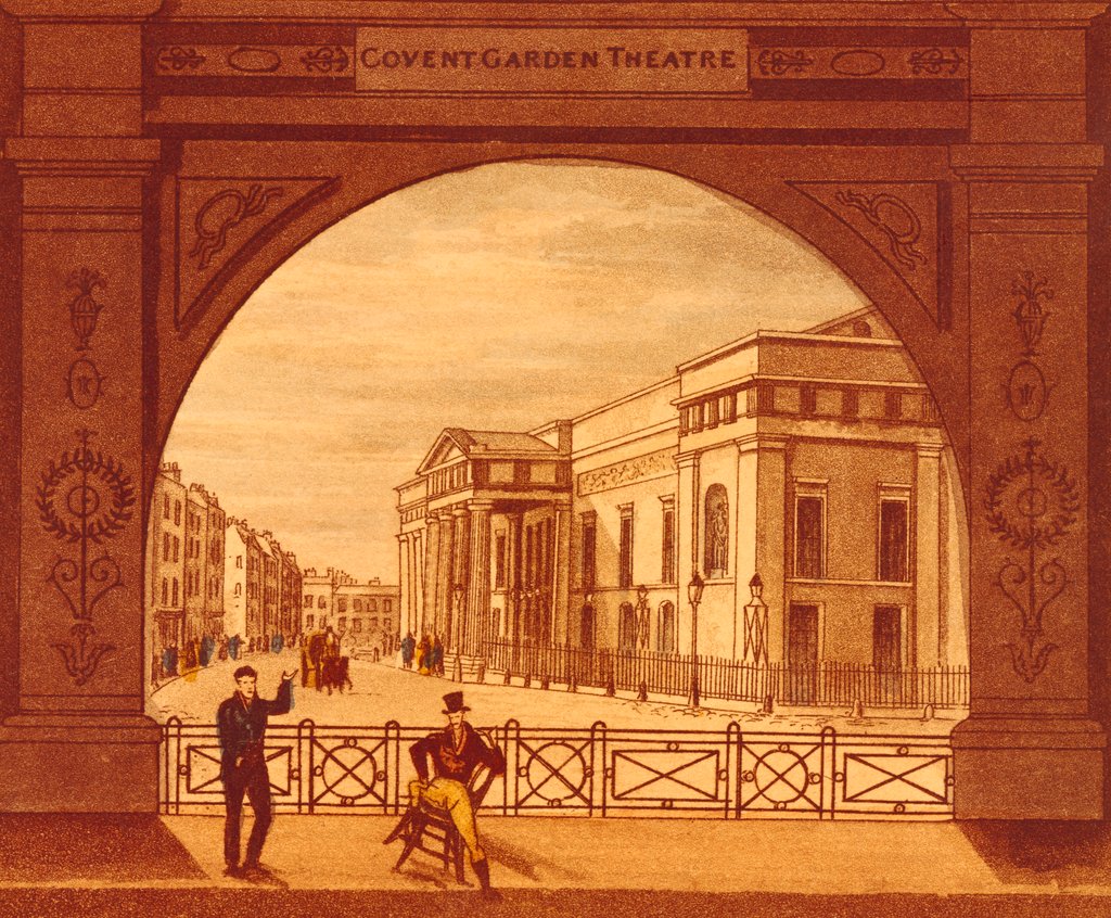 Detail of The Exterior of Covent Garden Theatre. England, 19th century by Anonymous