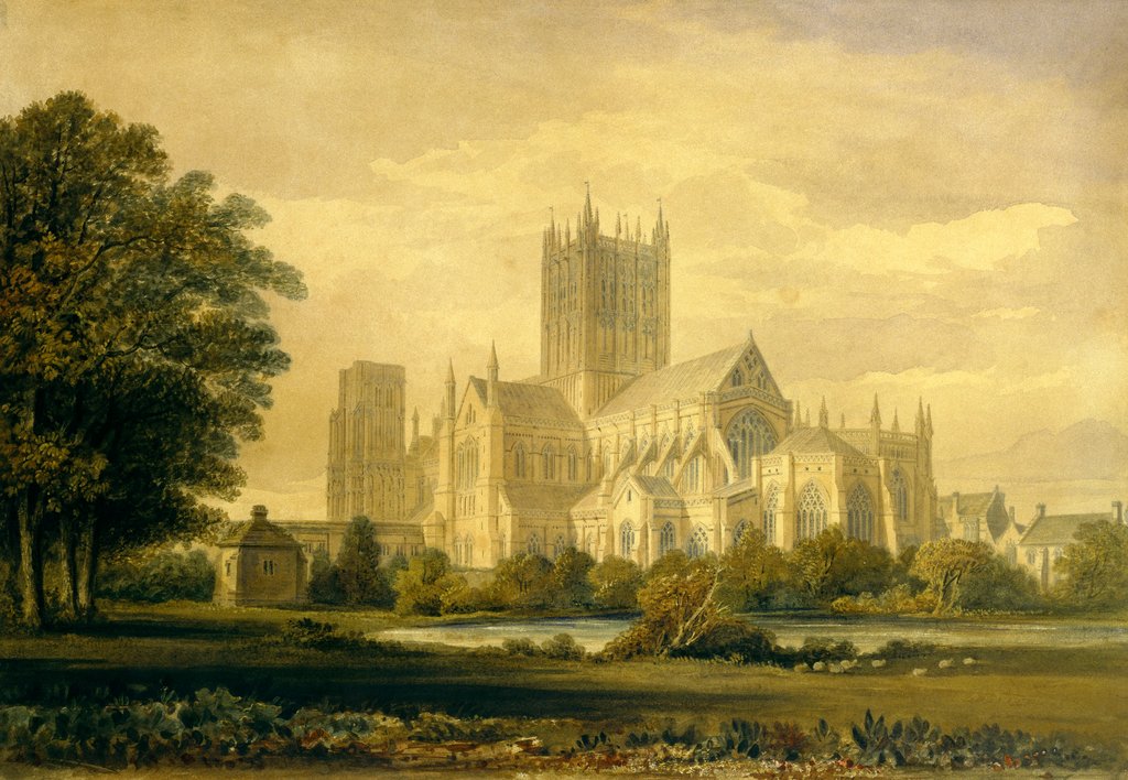 Detail of Wells Cathedral by John Buckler