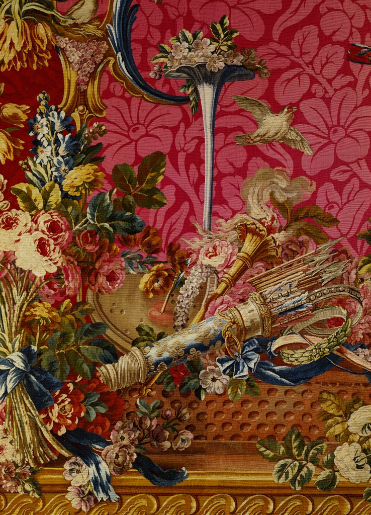 Detail of The love trophy, detail from the tapestry at Osterley Park House. London, England, 18th century by Unknown