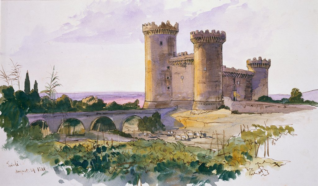 Detail of Tivoli by Edward Lear