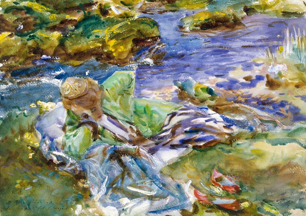Detail of Turkish Woman by a Stream by John Singer Sargent