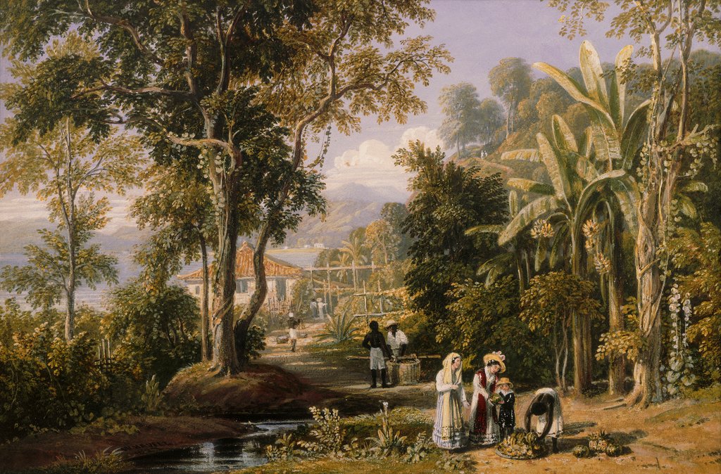 Detail of Garden Scene on the Braganza Shore by William Havell
