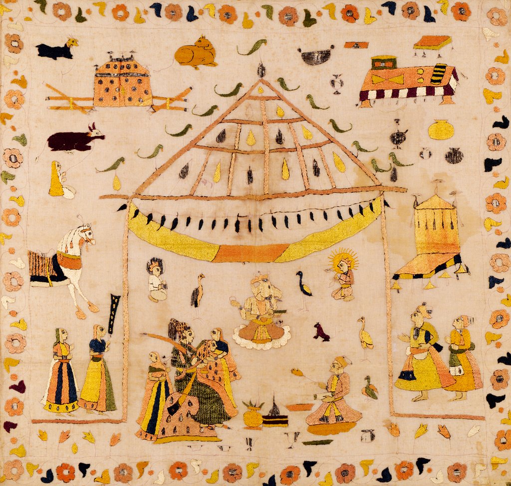 Detail of Rumal. Punjab Hills, India, 19th century by Unknown