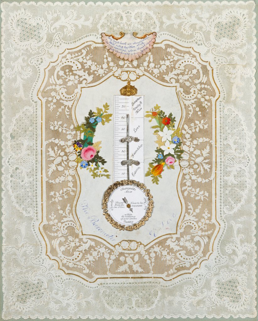 Detail of Valentine, The Barometer of Love. England, 19th century by Unknown