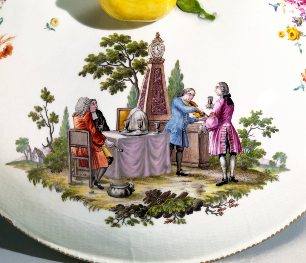 Detail of Punch Bowl and Lid detail by Anonymous