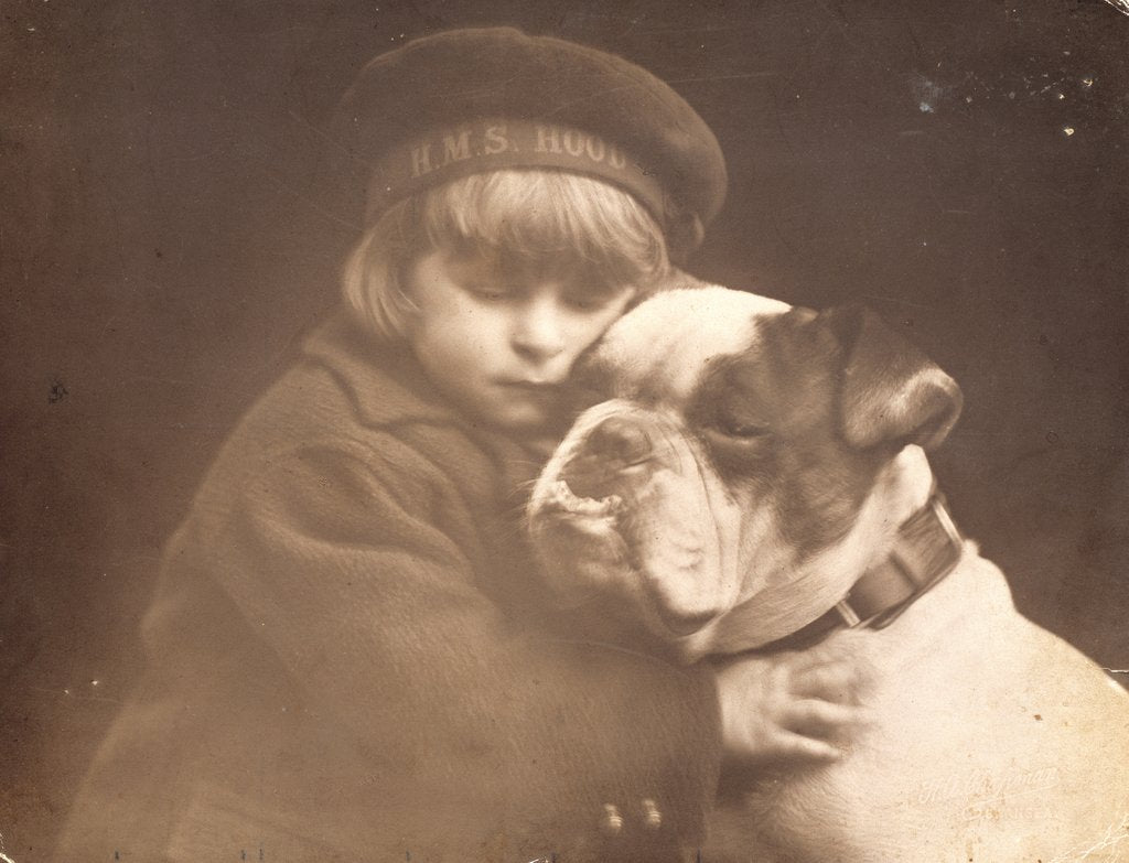 Detail of Kathlyn Neby and Peter the Bulldog by Unknown