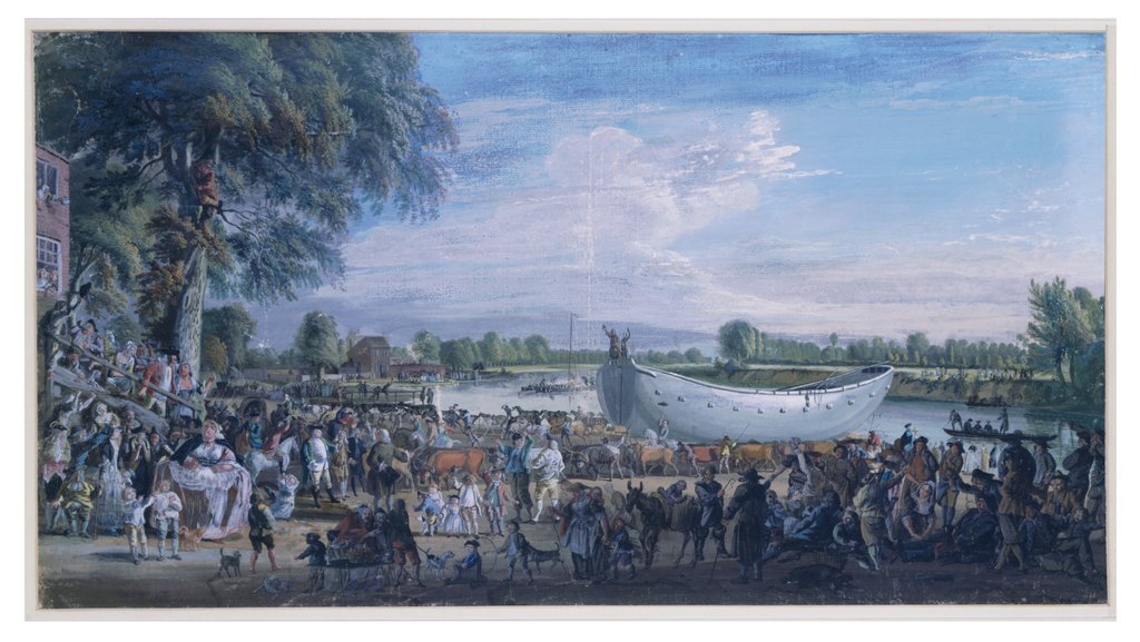 Detail of Chinese Junk On Its Way To Virginia Water, attributed to Paul Sandby. Gouache. England, c.1753 by Paul Sandby