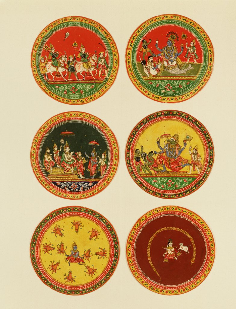 Detail of Playing cards. India, 16th century by Unknown
