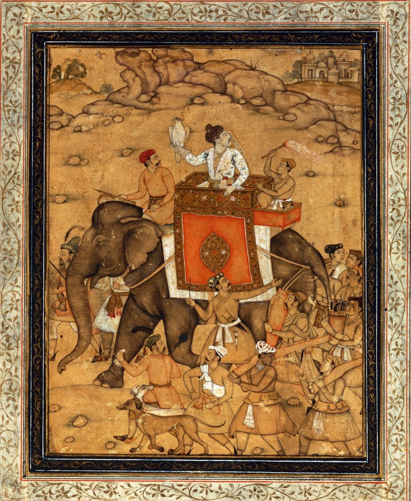 Detail of The Emperor Akbar hunting. India, early 17th century by Unknown