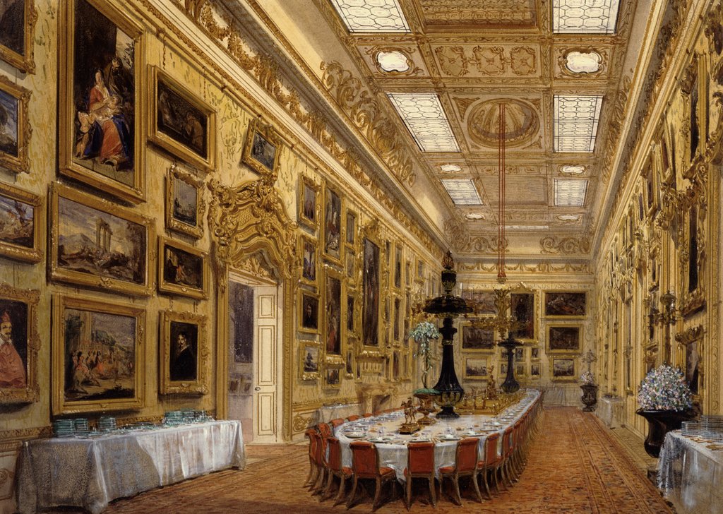 Detail of The Waterloo Gallery by Joseph Nash