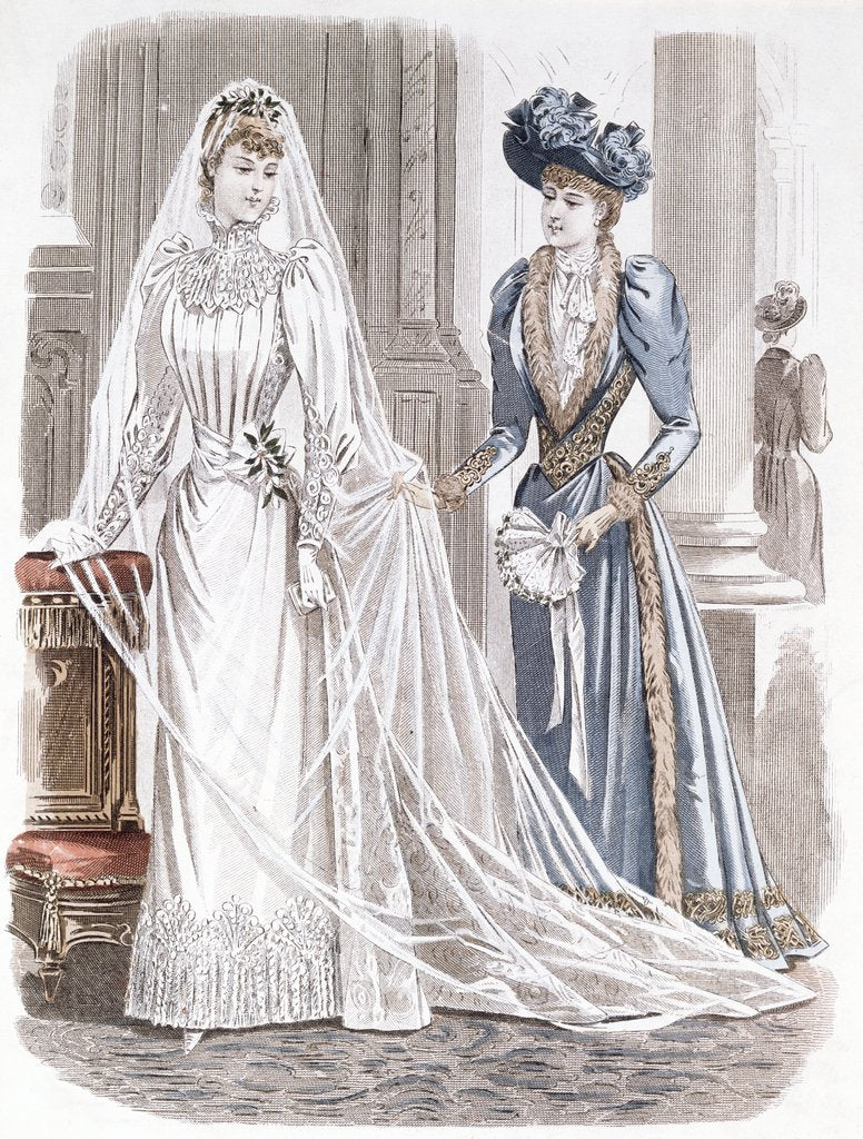 Detail of Bridal costume. Paris, France, late 19th century by Unknown