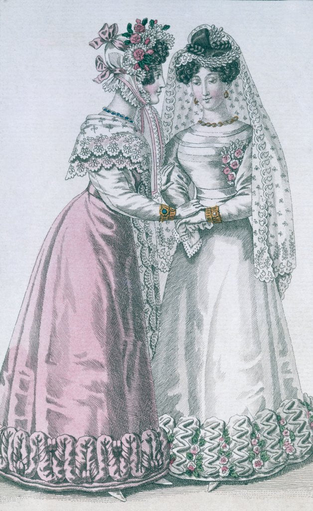 Detail of Bridal costume. Paris, France, 1825 by Unknown