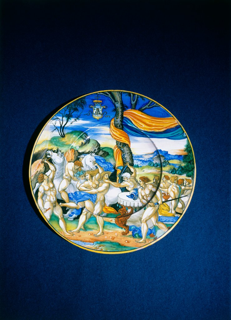 Detail of Plate by Nicola da Urbino