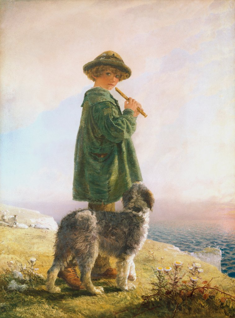Detail of The Piping Shepherd by Alfred Fripp